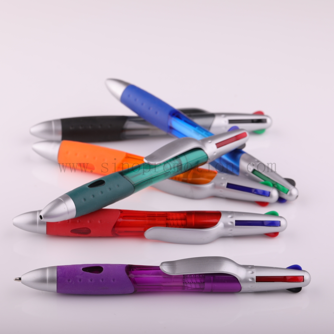 Multi Color Ball Pen with Comfortable Rubber Grip