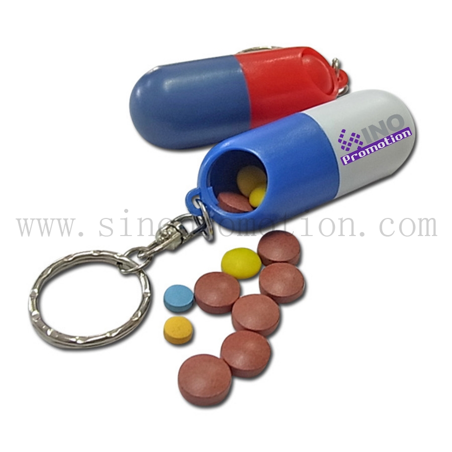 Portable pill container,pill case with keychain,pill shape pill box